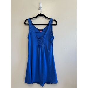 Vintage Betsey Johnson Blue Ruffle Tank Dress